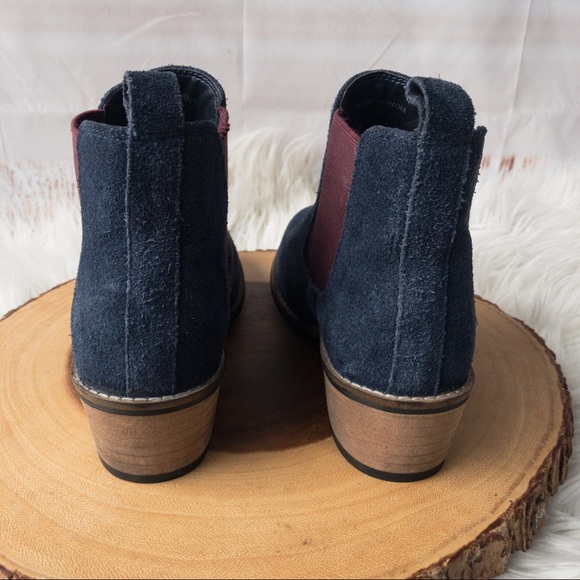 AMEN Heart and Sole Blue Suede Ankle Boots Women Size 4 - Picture 5 of 14